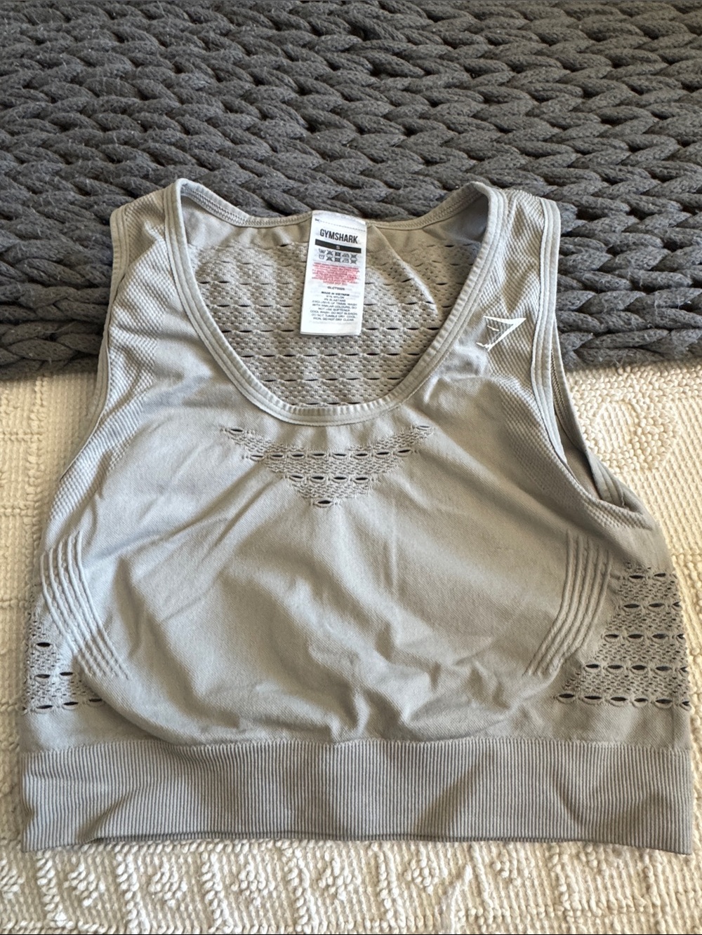 Gymshark Light Grey Seamless Workout Bra
